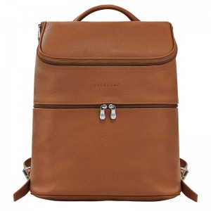 Mochilas Longchamp Le Foulonné Backpack Masculino Caramel | LC-HRDE6059