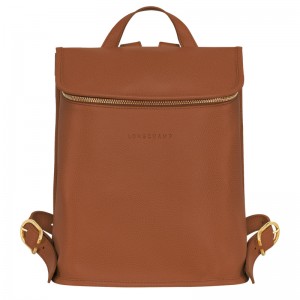 Mochilas Longchamp Le Foulonné Backpack Feminino Caramel | LC-IQPD9900
