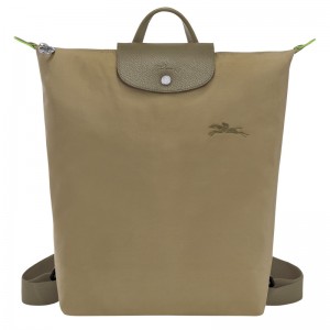 Mochilas Longchamp Le Pliage Green M Backpack Masculino Artichoke | LC-JMLK9791