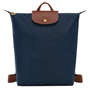 Mochilas Longchamp Le Pliage Original M Backpack Masculino Azul Marinho | LC-XFHB8332