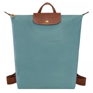 Mochilas Longchamp Le Pliage Original M Backpack Masculino Eucalyptus | LC-PLQF4376