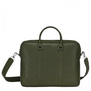 Pasta Longchamp Le Foulonné M Briefcase Feminino Caqui | LC-FEEE6250