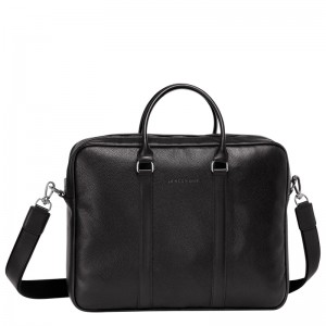 Pasta Longchamp Le Foulonné M Briefcase Masculino Pretas | LC-UNFC5723