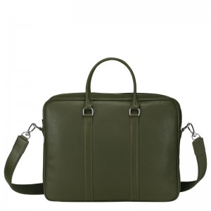 Pasta Longchamp Le Foulonné S Briefcase Feminino Caqui | LC-ILSV4648