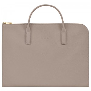 Pasta Longchamp Le Foulonné S Briefcase Masculino Turtledove | LC-UBBN8284