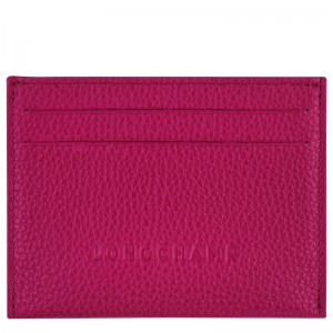 Porta Cartão Longchamp Le Foulonné Card holder Masculino Beetroot | LC-KYTS9038