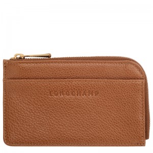 Porta Cartão Longchamp Le Foulonné Card holder Masculino Caramel | LC-QVCD7895