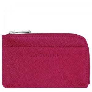 Porta Cartão Longchamp Le Foulonné Card holder Masculino Beetroot | LC-RASD0340