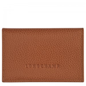 Porta Cartão Longchamp Le Foulonné Card holder Masculino Caramel | LC-SGIQ4513