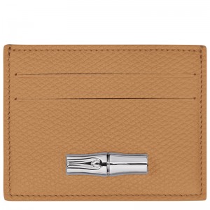 Porta Cartão Longchamp Le Roseau Card holder Feminino Walnut | LC-KLFI7648