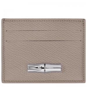 Porta Cartão Longchamp Le Roseau Card holder Feminino Clay | LC-XJWJ2828