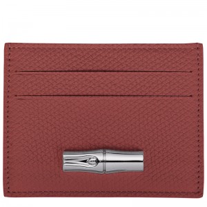 Porta Cartão Longchamp Le Roseau Card holder Feminino Chestnut | LC-DHTF1066