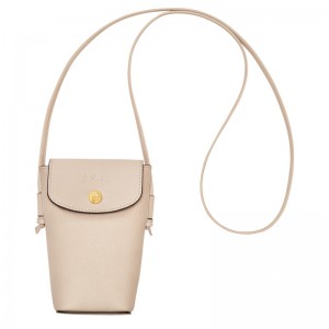 Pouches Longchamp Épure Phone case with leather lace Masculino Paper | LC-RQGD6350