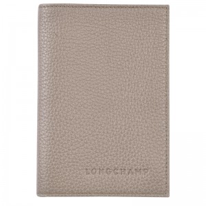Pouches Longchamp Le Foulonné Passport cover Masculino Turtledove | LC-CUIR2049