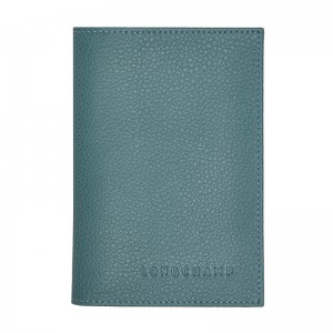 Pouches Longchamp Le Foulonné Passport cover Masculino Eucalyptus | LC-SUUH2542