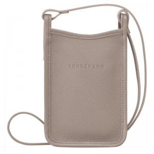 Pouches Longchamp Le Foulonné Phone case Masculino Turtledove | LC-WTAG7829