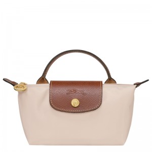 Pouches Longchamp Le Pliage Original Pouch with handle Feminino Paper | LC-NAEA8693