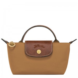 Pouches Longchamp Le Pliage Original Pouch with handle Feminino Fawn | LC-CUNR6255