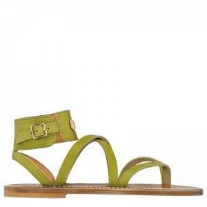 Sandálias Longchamp x K.Jacques Sandals Feminino Verdes | LC-EYUF1746