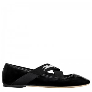 Sapatos de Ballet Longchamp Energy Ballerinas Feminino Pretas | LC-IGBB0308