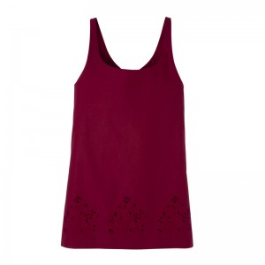 Vestido Longchamp Dress Feminino Beetroot | LC-ZBEG3300