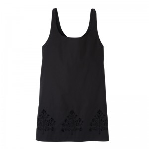 Vestido Longchamp Dress Feminino Pretas | LC-SPKW0867