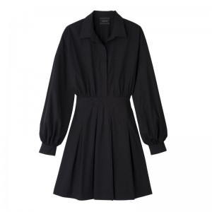 Vestido Longchamp Dress Feminino Pretas | LC-UFFD9429