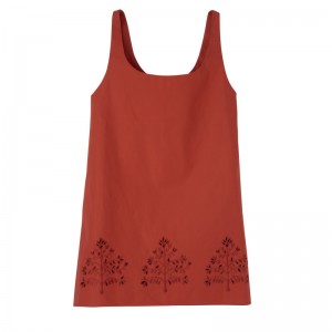 Vestido Longchamp Dress Feminino Tomato | LC-FHDC8902