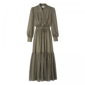 Vestido Longchamp Long dress Feminino Laurel | LC-CXKQ1410