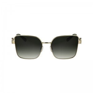 Óculos de Sol Longchamp Sunglasses Feminino Gold/Khaki | LC-MNPD3328