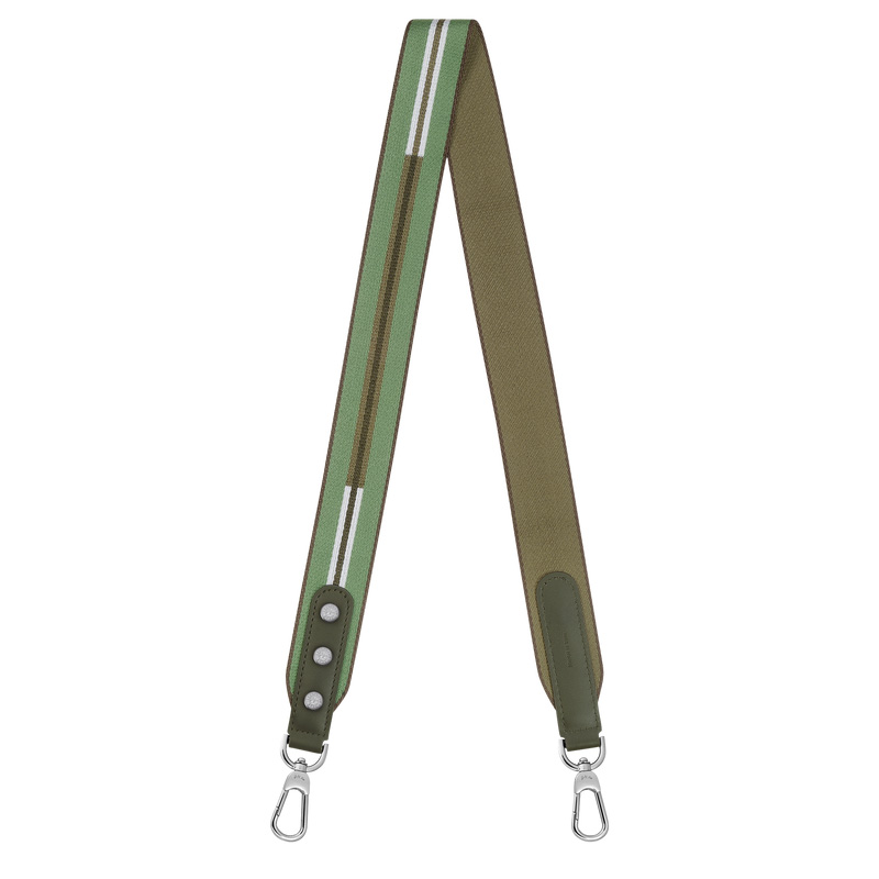 Alça De Bolsa Longchamp Rayures Shoulder strap Feminino Artichoke | LC-PQHL0699