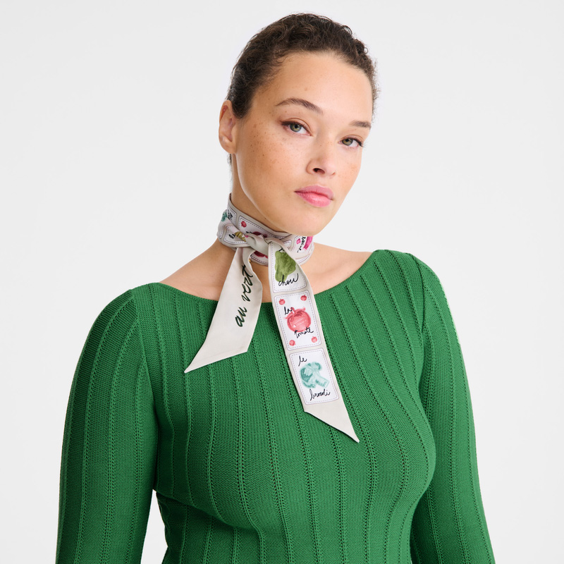 Bandolete Longchamp Pink and Green Headband Feminino Paper | LC-GFNG7040