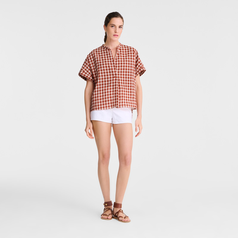 Blusa Longchamp Blouse Feminino Bark | LC-WOIW0435