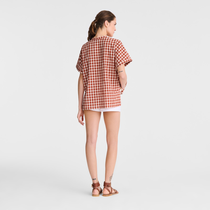 Blusa Longchamp Blouse Feminino Bark | LC-WOIW0435