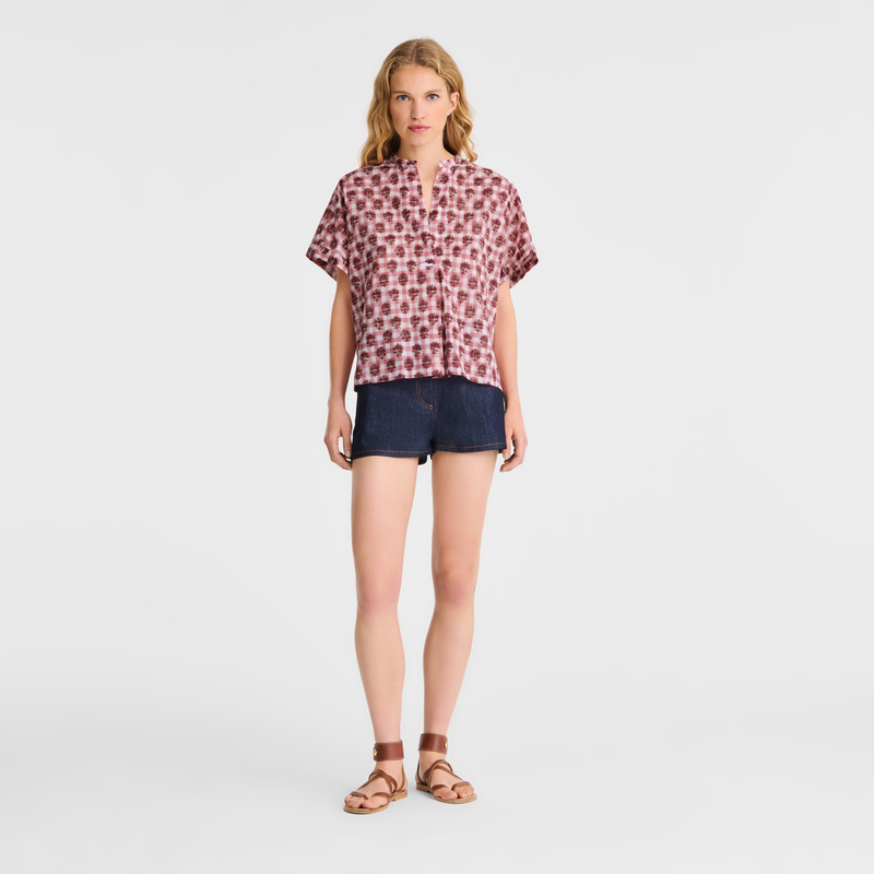 Blusa Longchamp Blouse Feminino Blush | LC-DWLO8650