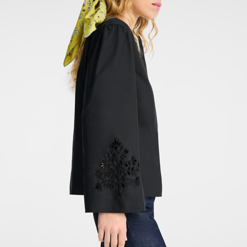 Blusa Longchamp Blouse Feminino Pretas | LC-CMBE4327