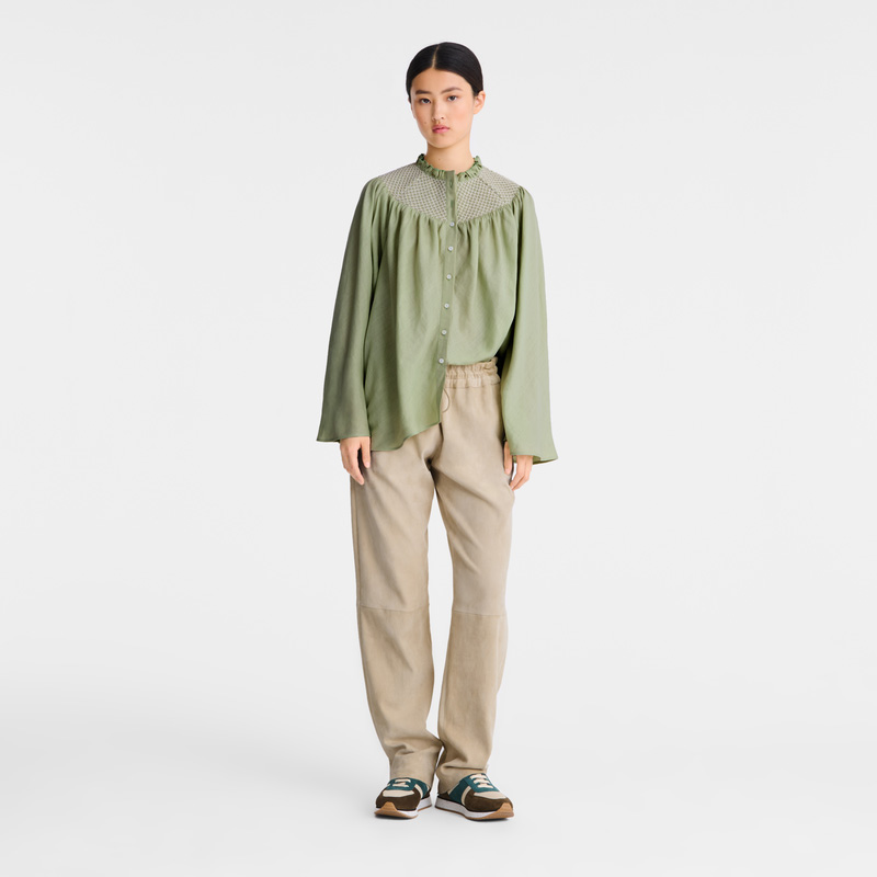 Blusa Longchamp Blouse Feminino Vervain | LC-QNTD9854