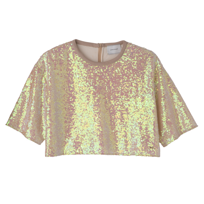 Blusa Longchamp Crop top Feminino Ballerina | LC-QFHU7784