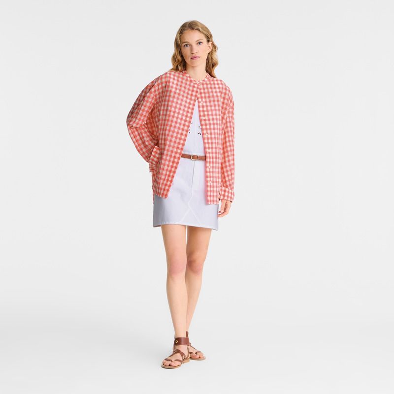 Blusa Longchamp Shirt Feminino Blush | LC-KGUC1510