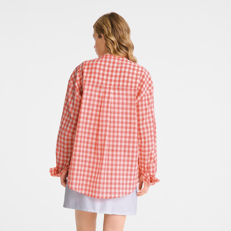 Blusa Longchamp Shirt Feminino Blush | LC-KGUC1510