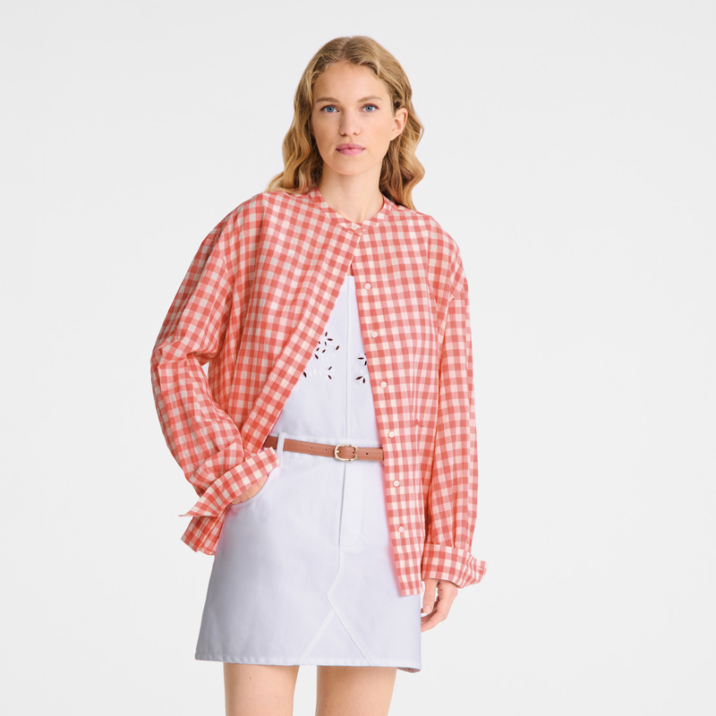Blusa Longchamp Shirt Feminino Blush | LC-KGUC1510