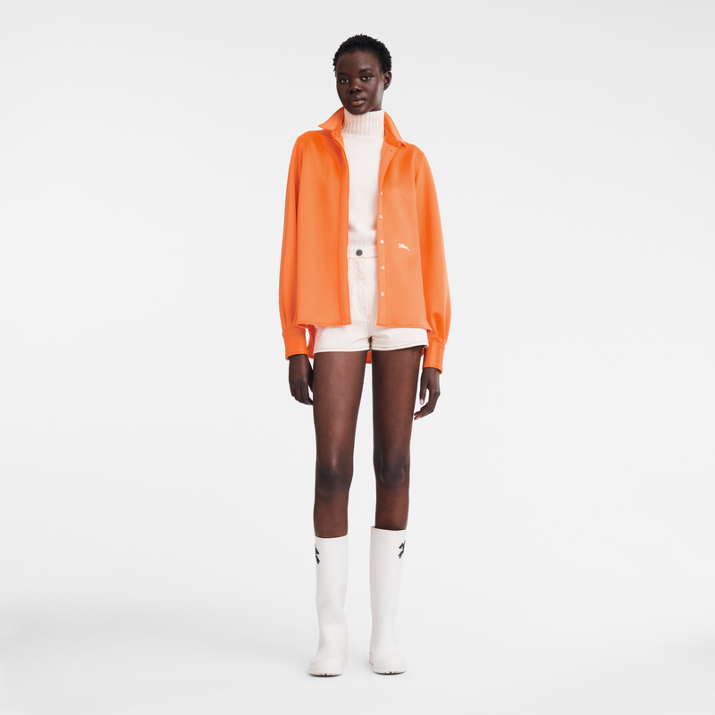 Blusa Longchamp Shirt Feminino Laranja | LC-PJXU5815