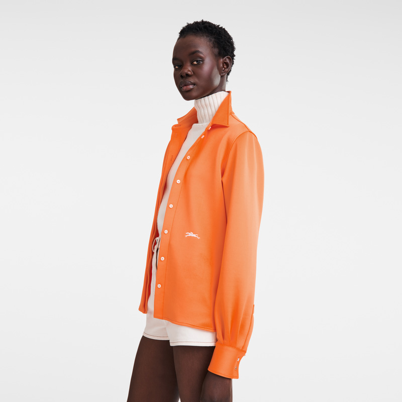 Blusa Longchamp Shirt Feminino Laranja | LC-PJXU5815
