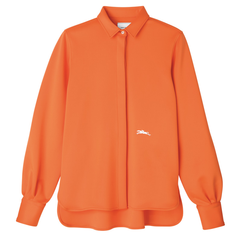 Blusa Longchamp Shirt Feminino Laranja | LC-PJXU5815