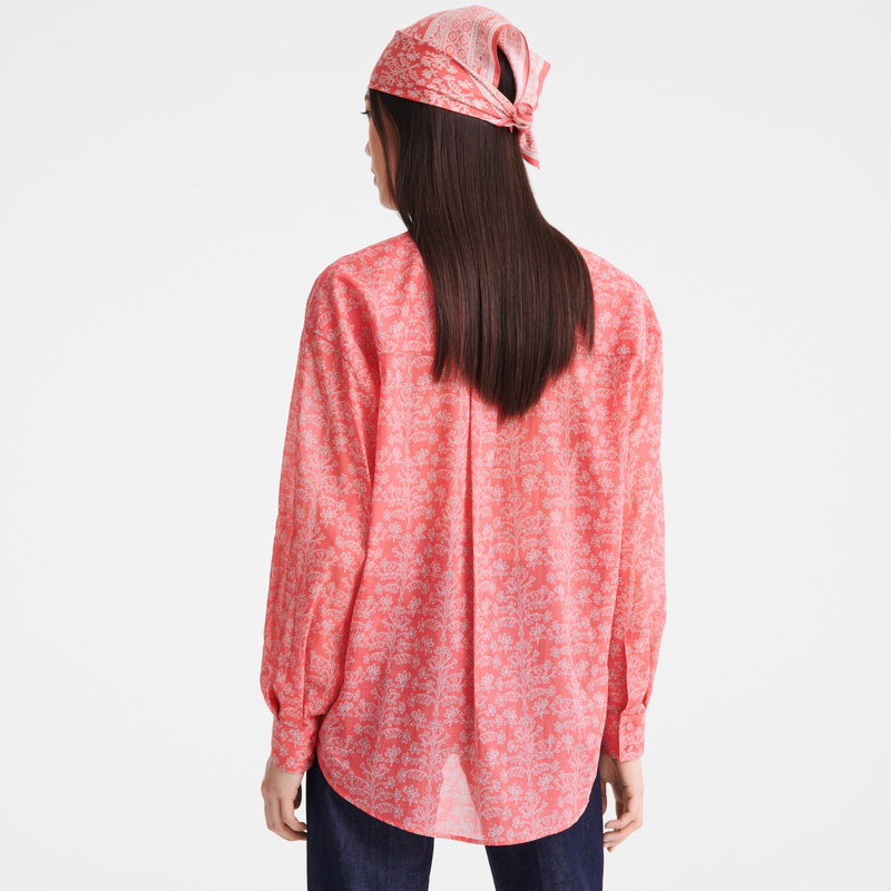 Blusa Longchamp Shirt Feminino Tomato | LC-QWZN2869