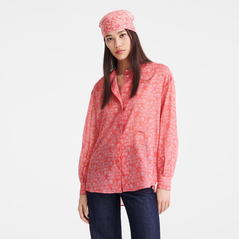 Blusa Longchamp Shirt Feminino Tomato | LC-QWZN2869