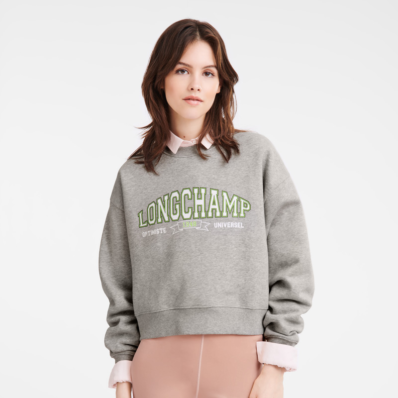 Blusa Longchamp Sweatshirt Feminino Cinzentas | LC-HBJO8208