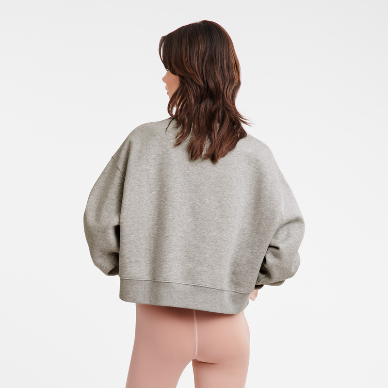 Blusa Longchamp Sweatshirt Feminino Cinzentas | LC-HBJO8208