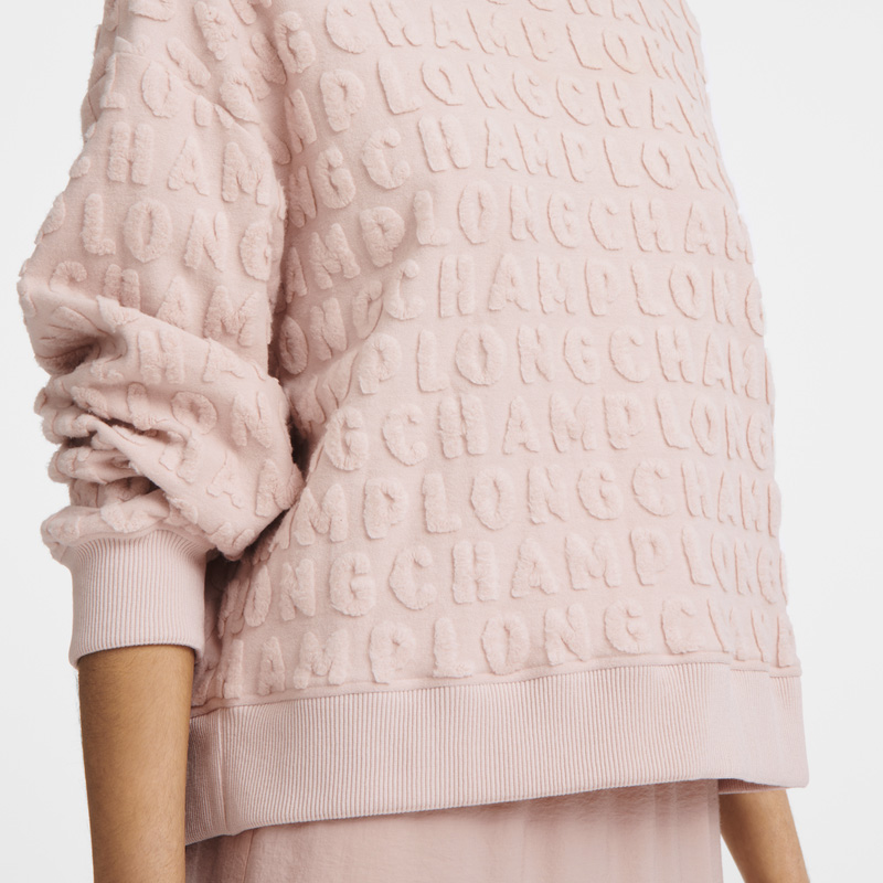 Blusa Longchamp Sweatshirt Feminino Nude | LC-RPWG9296