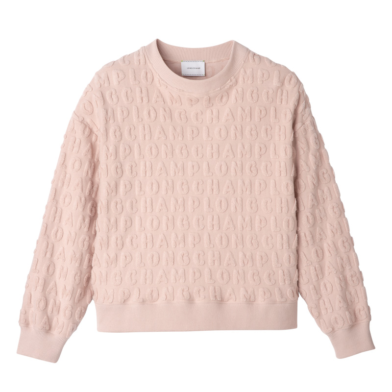 Blusa Longchamp Sweatshirt Feminino Nude | LC-RPWG9296